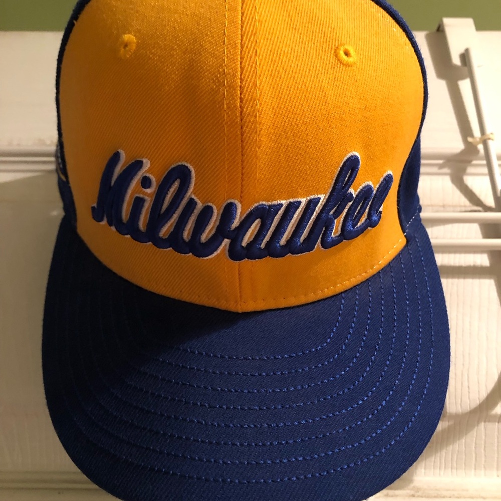 New Era Milwaukee Kids Hat - Gold and Blue